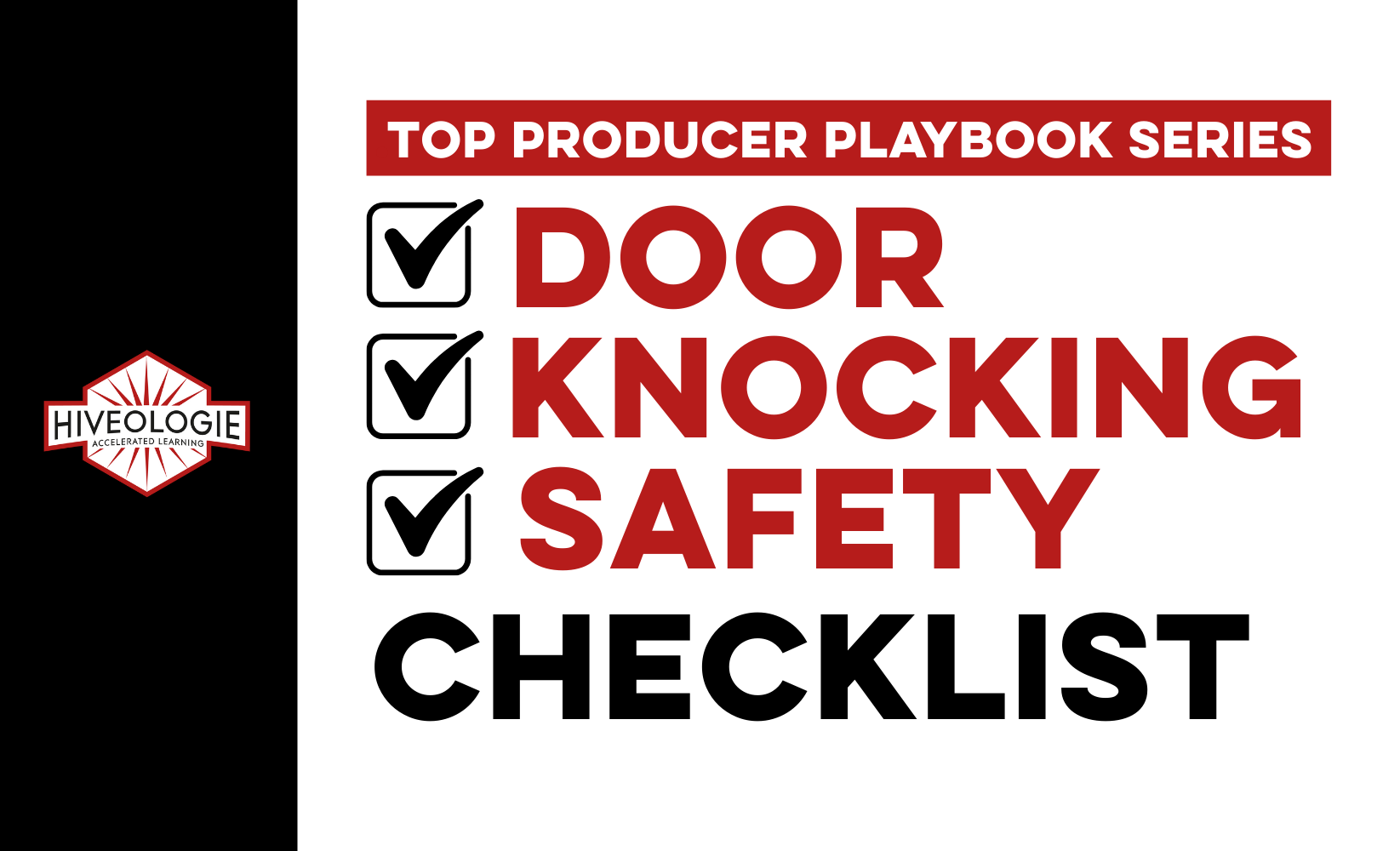 Top Producer Playbook Series: Door Knocking Safety Checklist