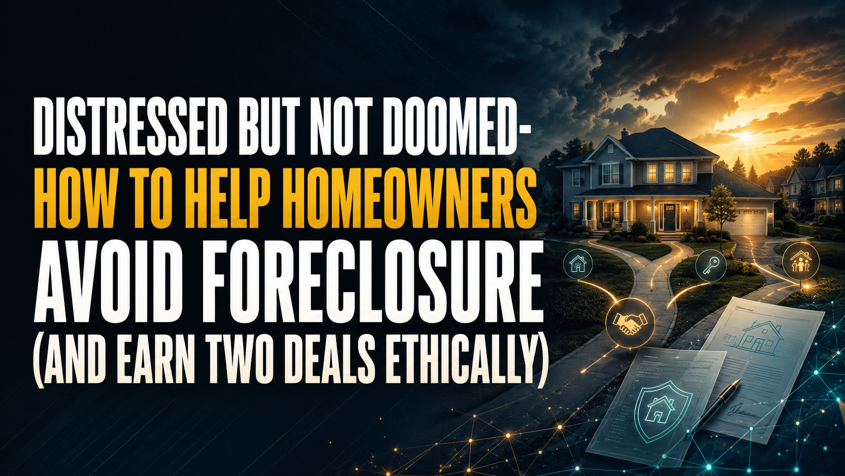 Distressed but Not Doomed - How to Help Homeowners Avoid Foreclosure (and Earn Two Deals Ethically)