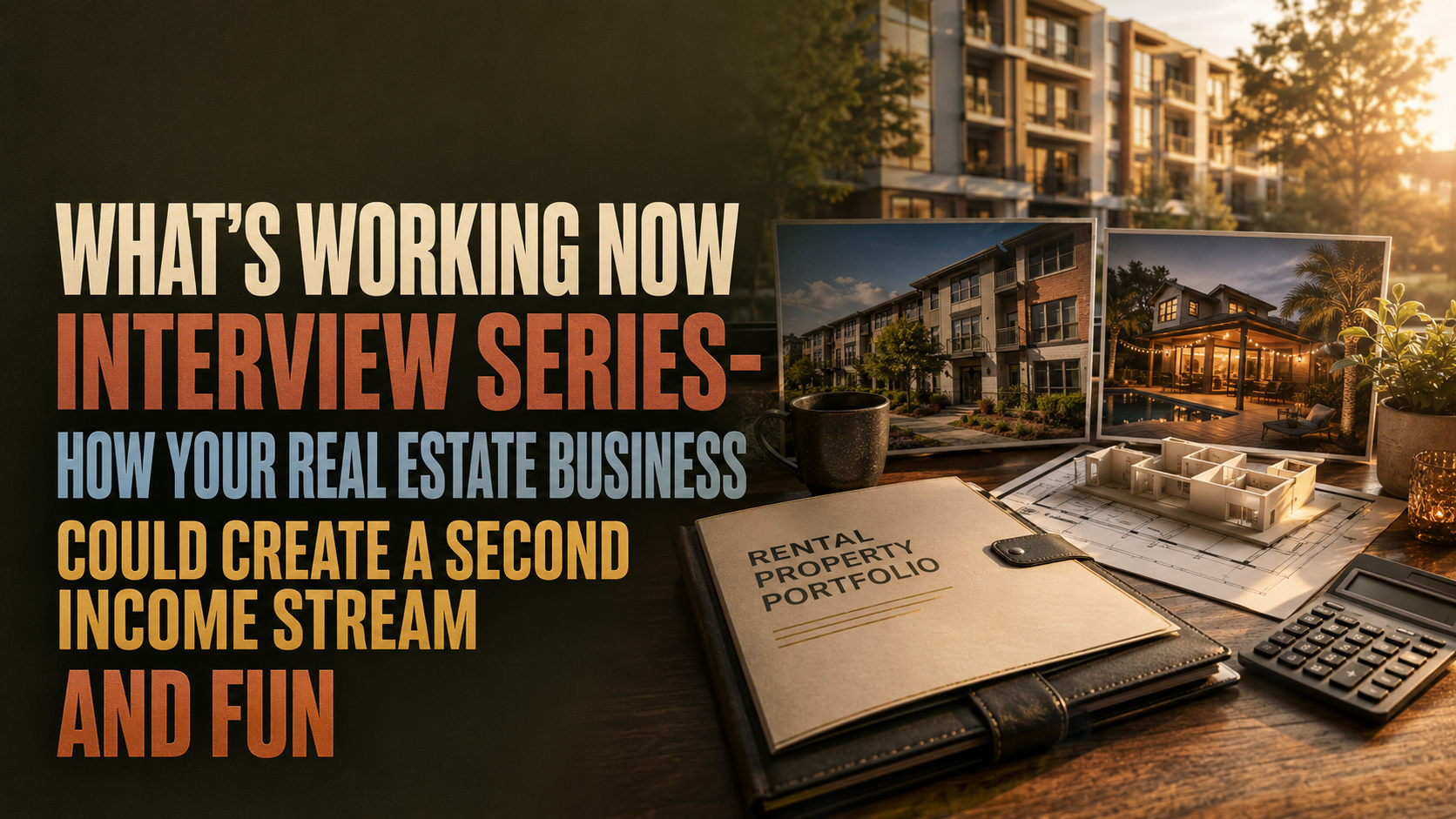 What's Working Now Interview Series - How Your Real Estate Business Could Create a Second Income Stream and Fun